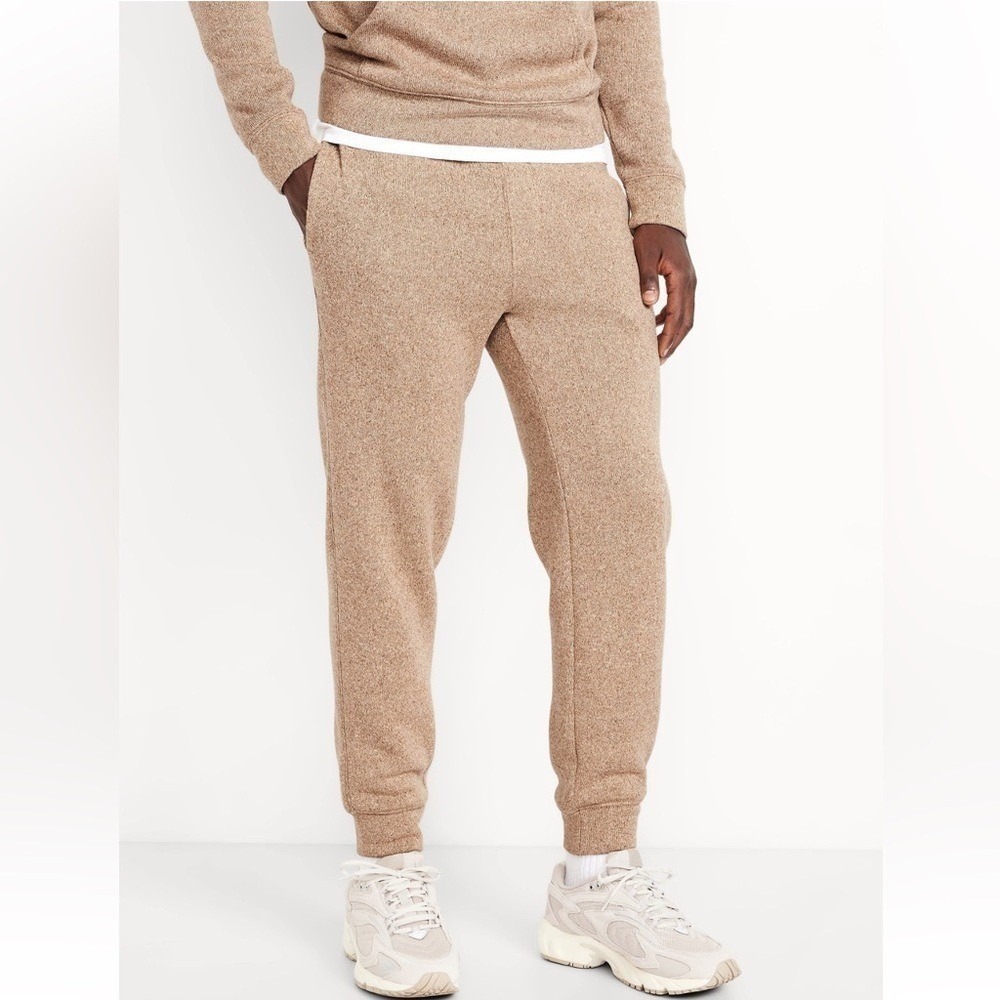 Old Navy Tan/Camel Fleece-Knit Jogger Pants